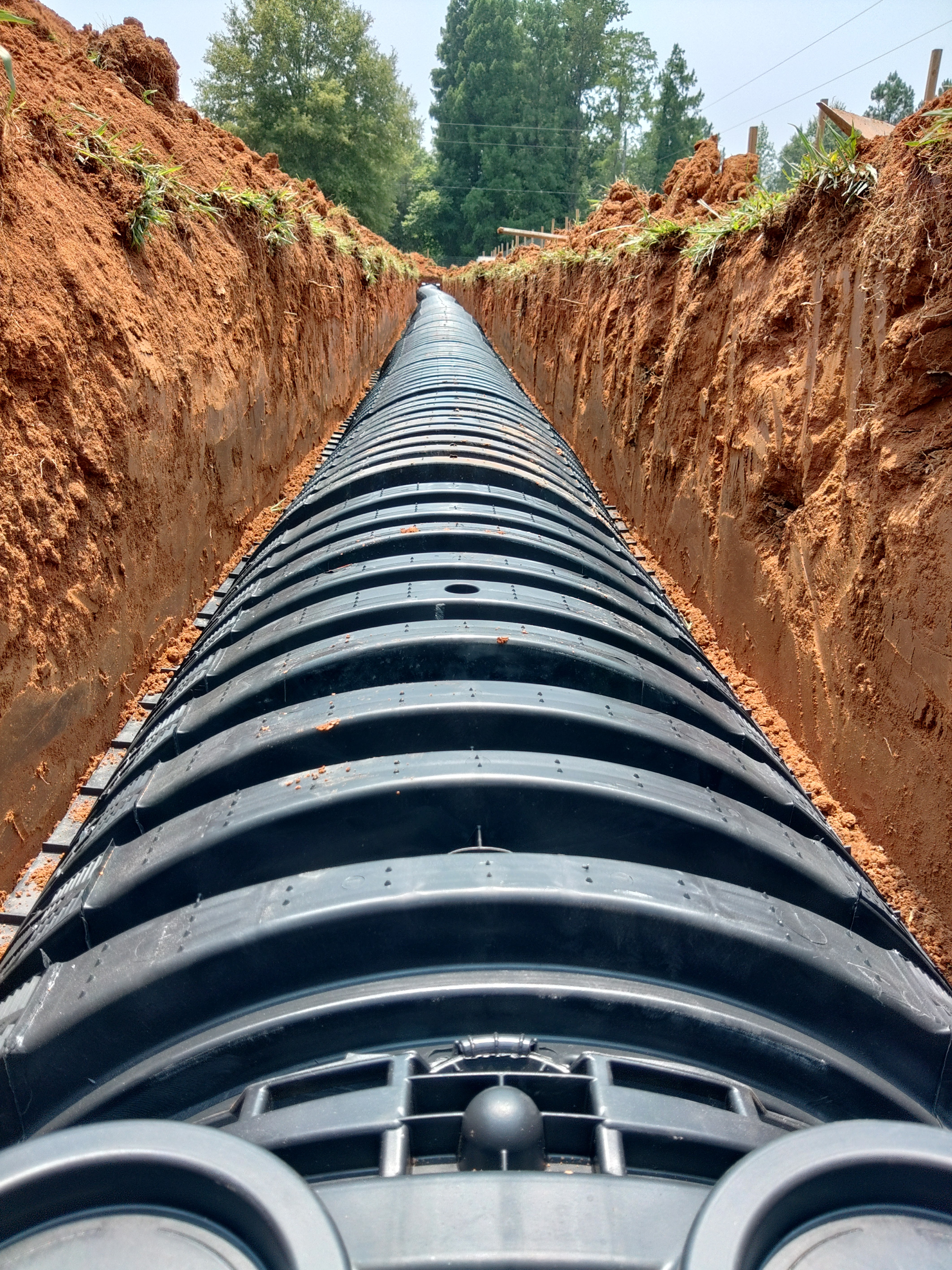 septic pipe running underground