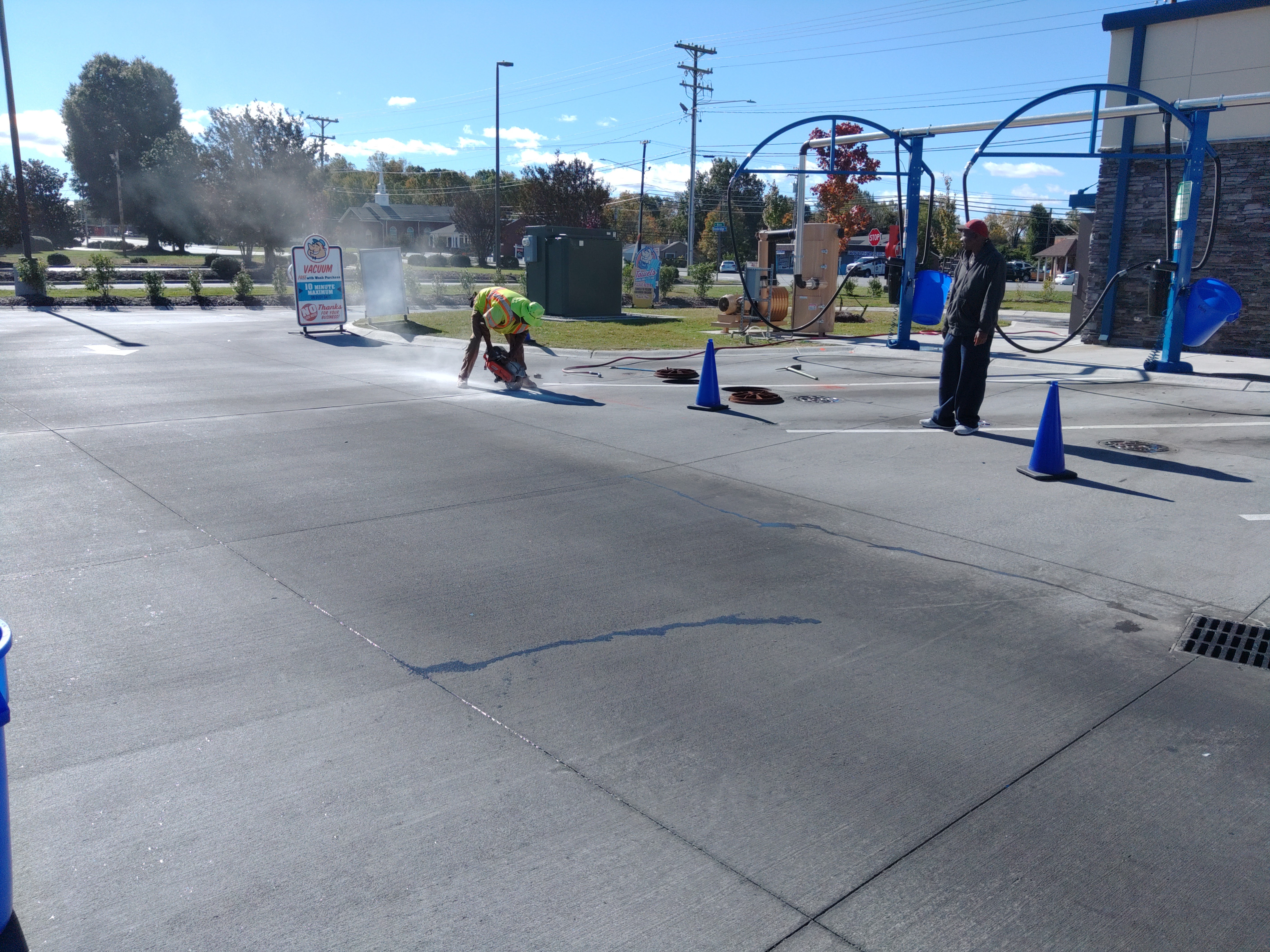 Image of contrated work being done